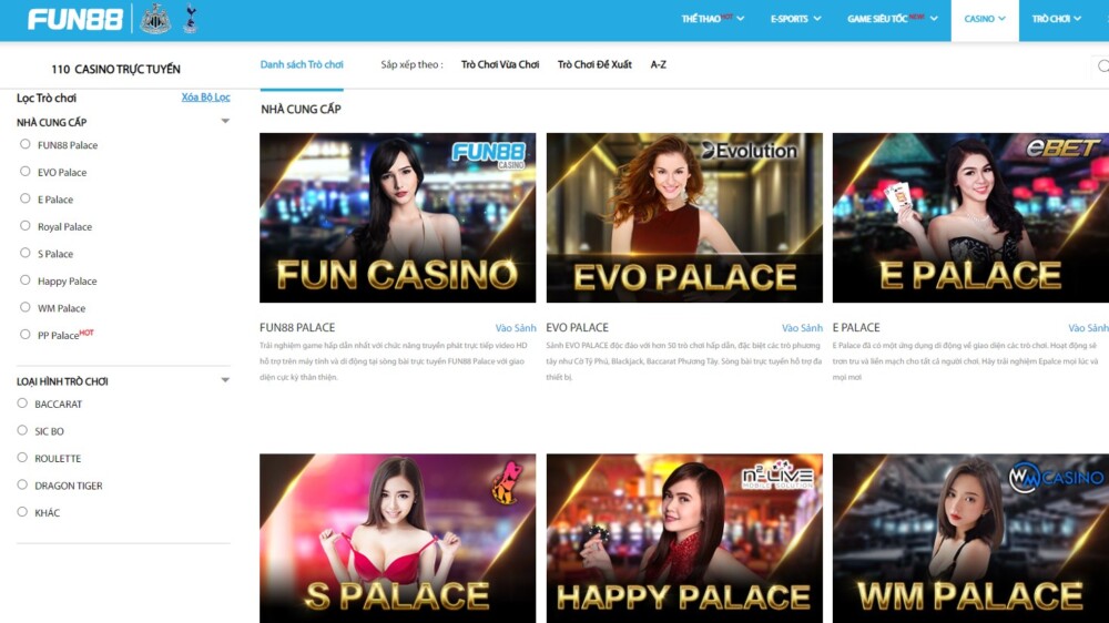 Casino trực tuyến Fun88