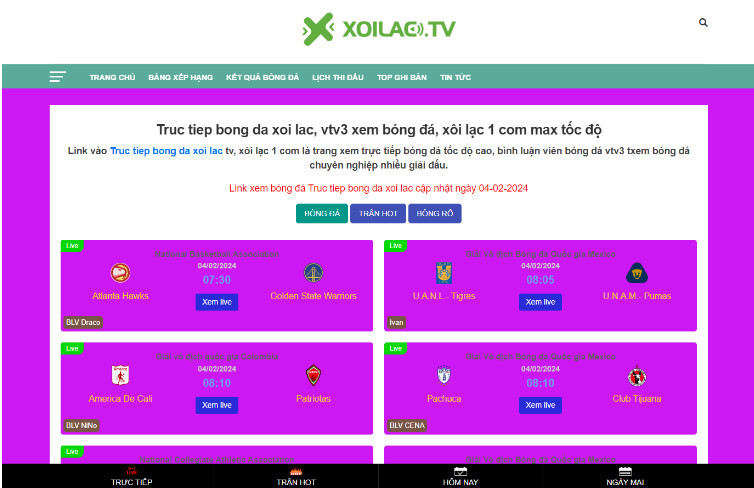 Ưu điểm tạo nên tên tuổi của Xoilactv tại Việt Nam