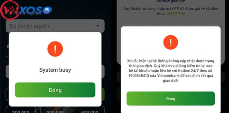 Những lỗi thường gặp khi nạp tiền VNXOSO và cách khắc phục